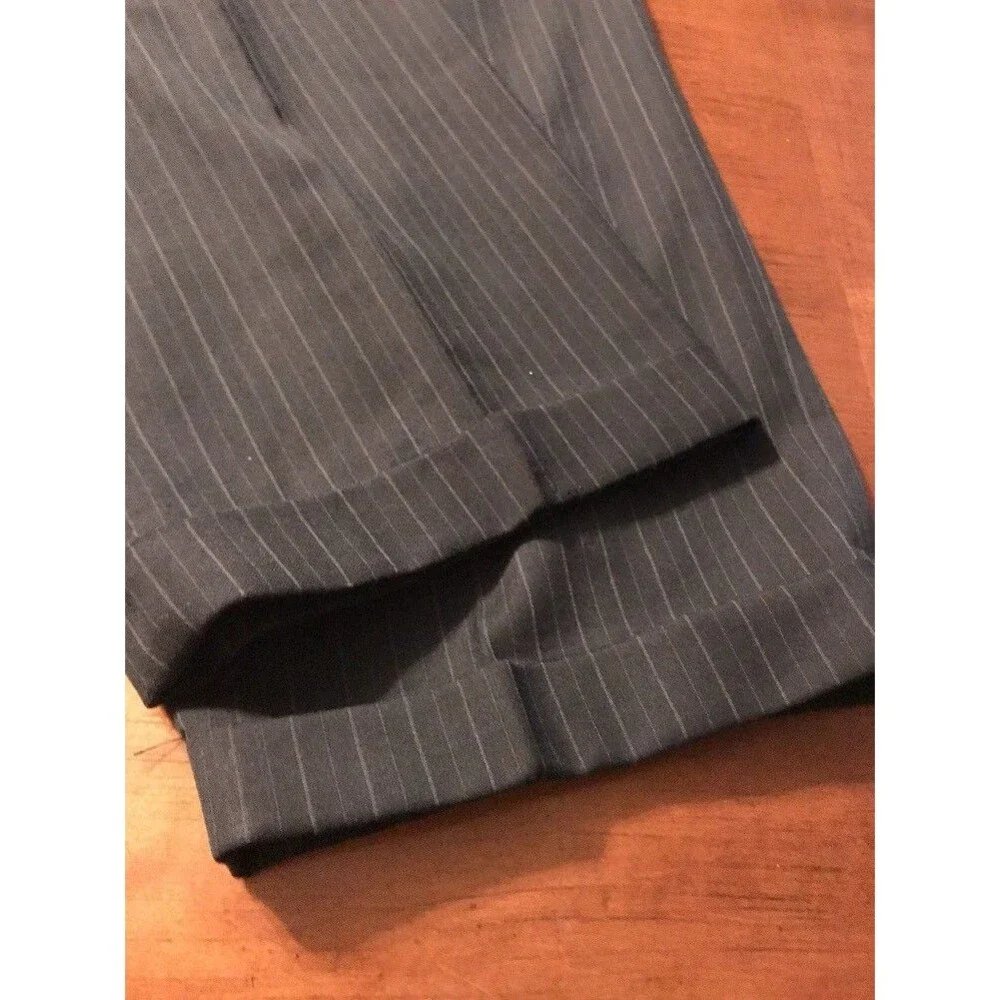Joseph A. Bank Men's Suit Blue Pinstripe 100% Wool Size 42L Size 34 Pants